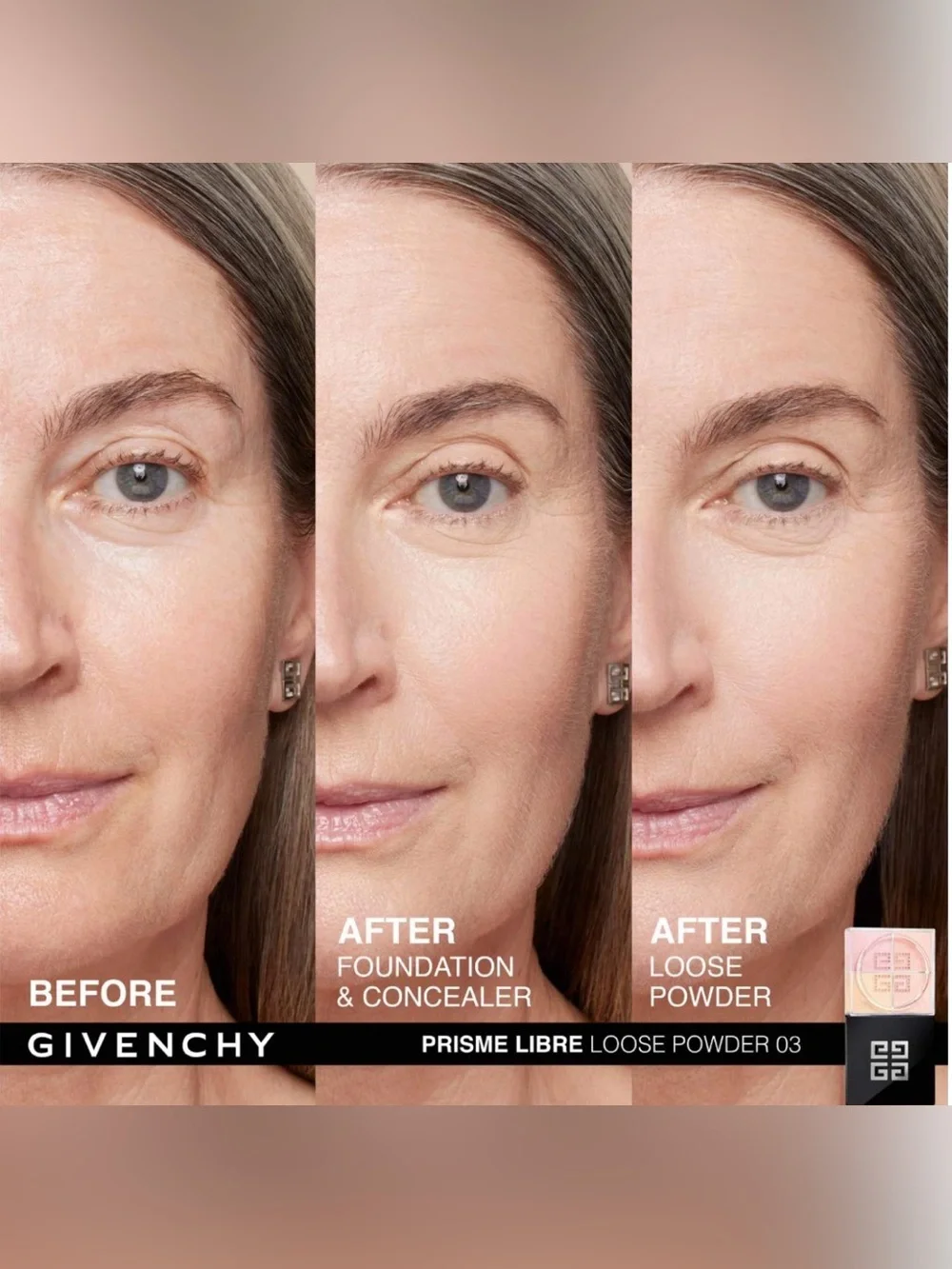 Givenchy Prisme Libre Mini Loose Color Correcting Powder Shade 3 Voile Rose New!